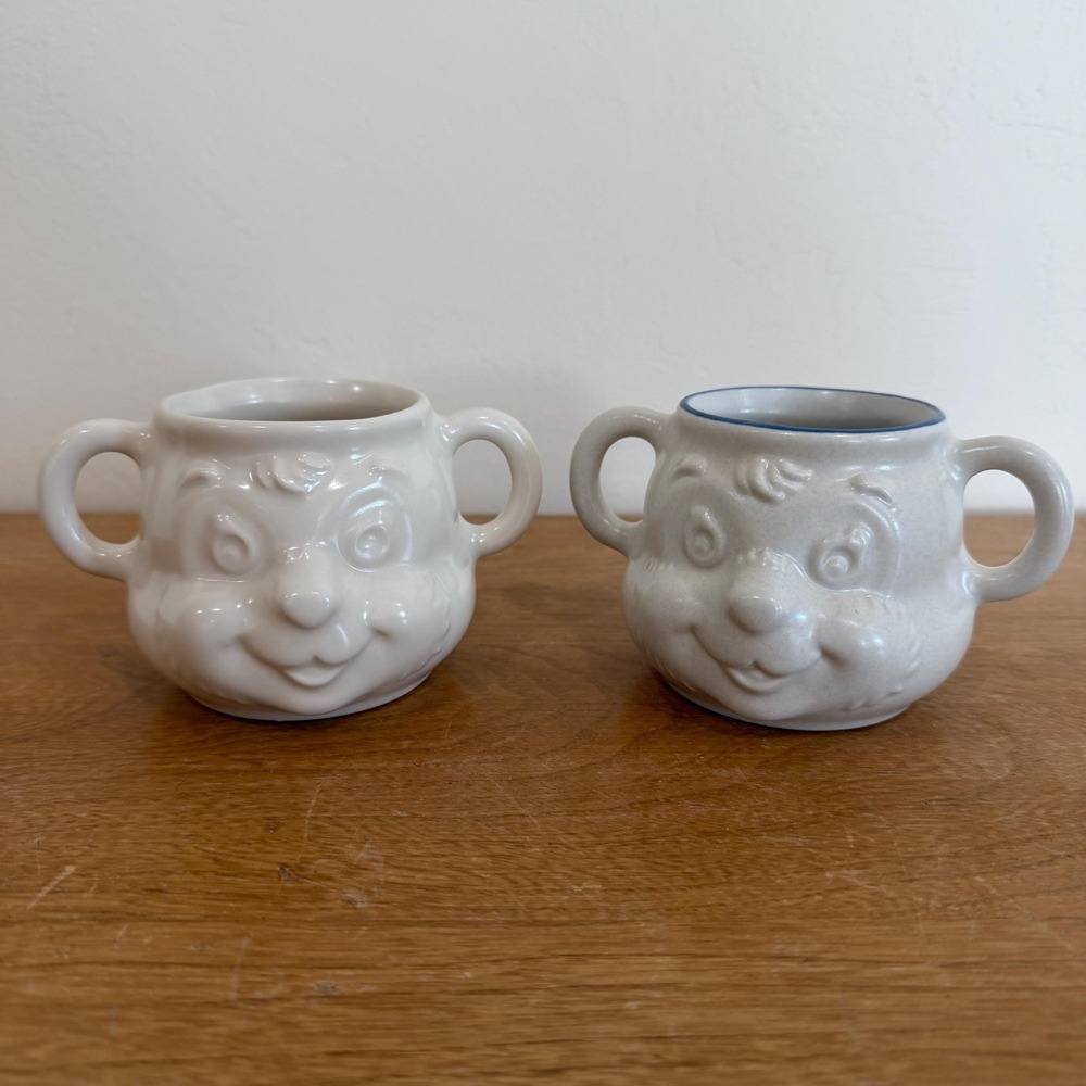 Vintage Pfaltzgraff Baby Bear Mugs – Set of 2- Yorktowne Heritage Stonewear